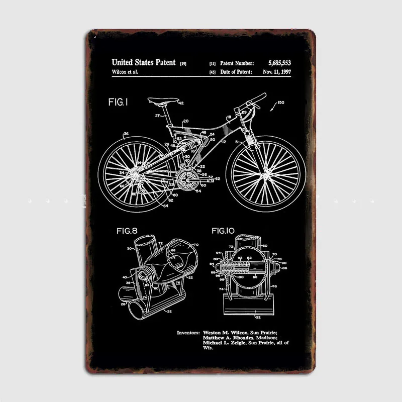 Poster in Metallo Retrò Bianco - Mountain Biking Europe recensione e prezzo